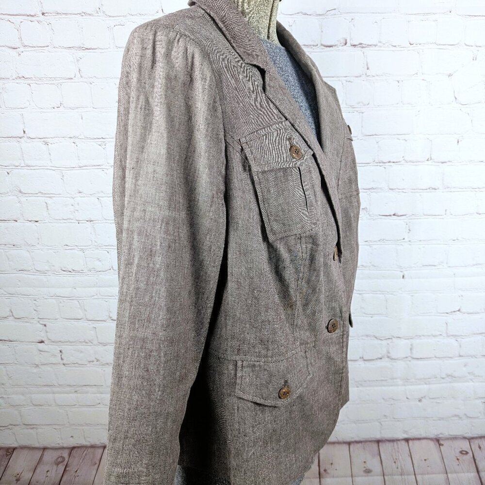 LIKE NEW Lane Bryant Brown Buttoned Blazer 18 - Picture 4 of 8
